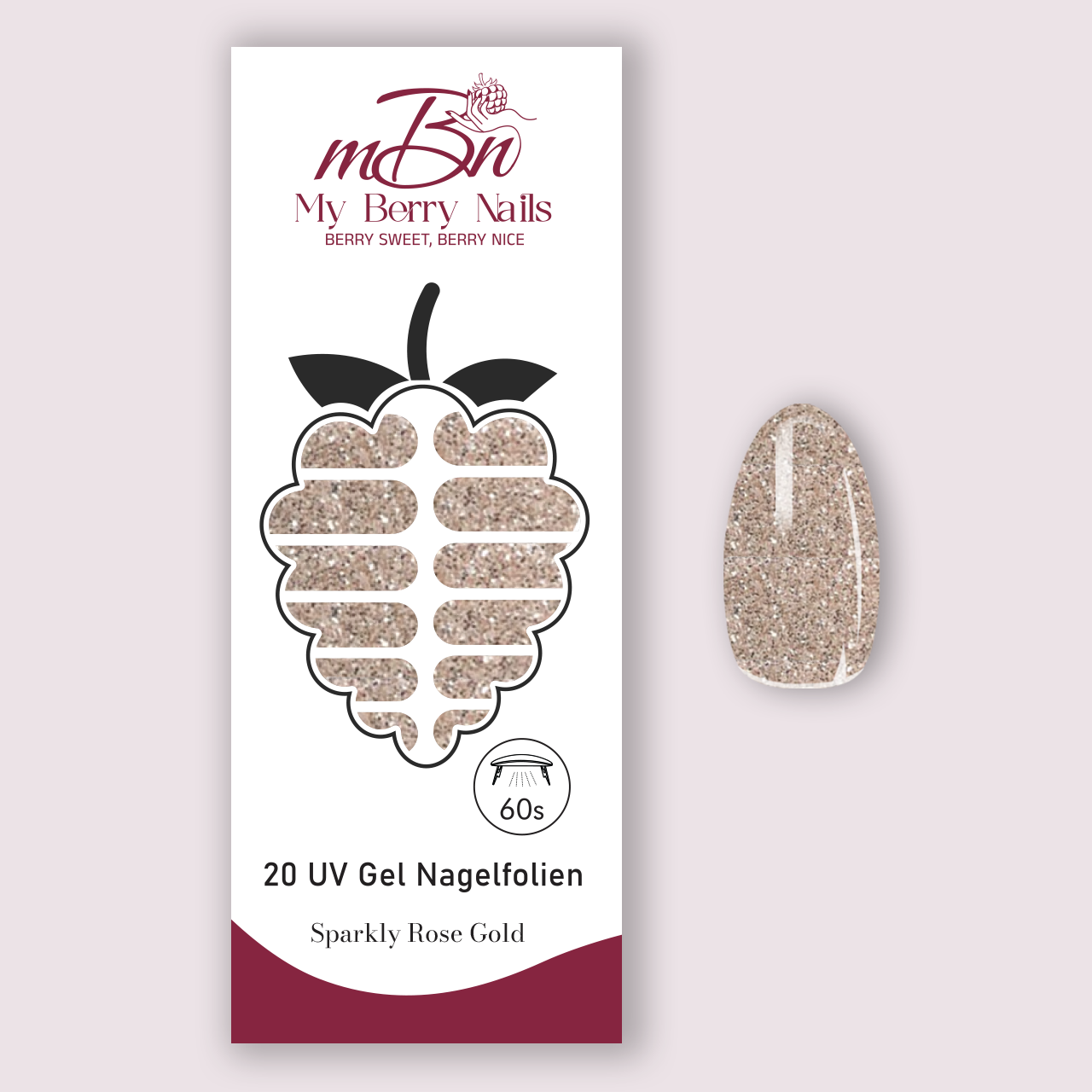 Sparkly Rose Gold UV